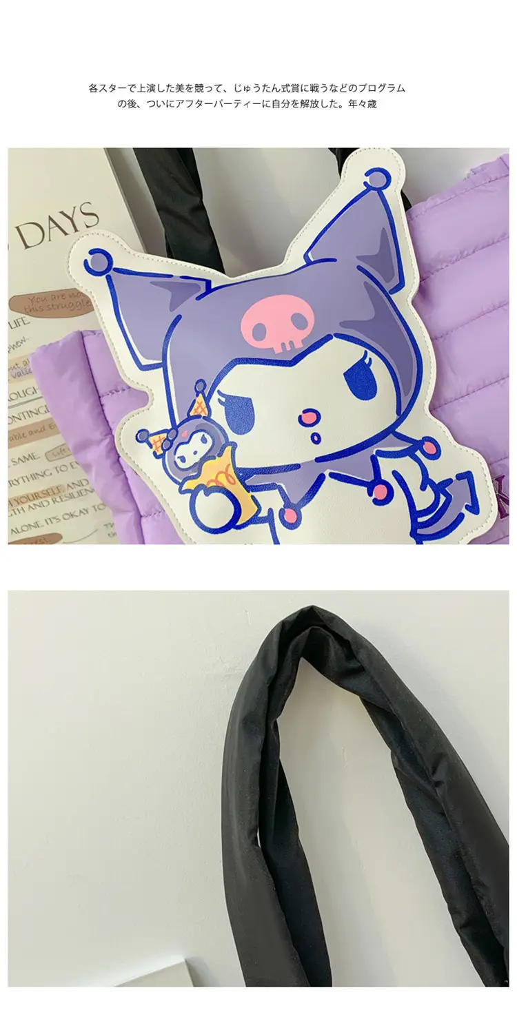 Cute Cartoon Rabbit Shoulder Bag Pink Large Capacity — feature 10