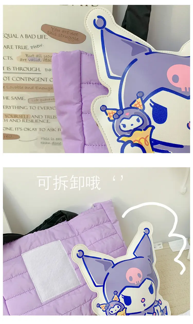 Cute Cartoon Rabbit Shoulder Bag Pink Large Capacity — feature 12