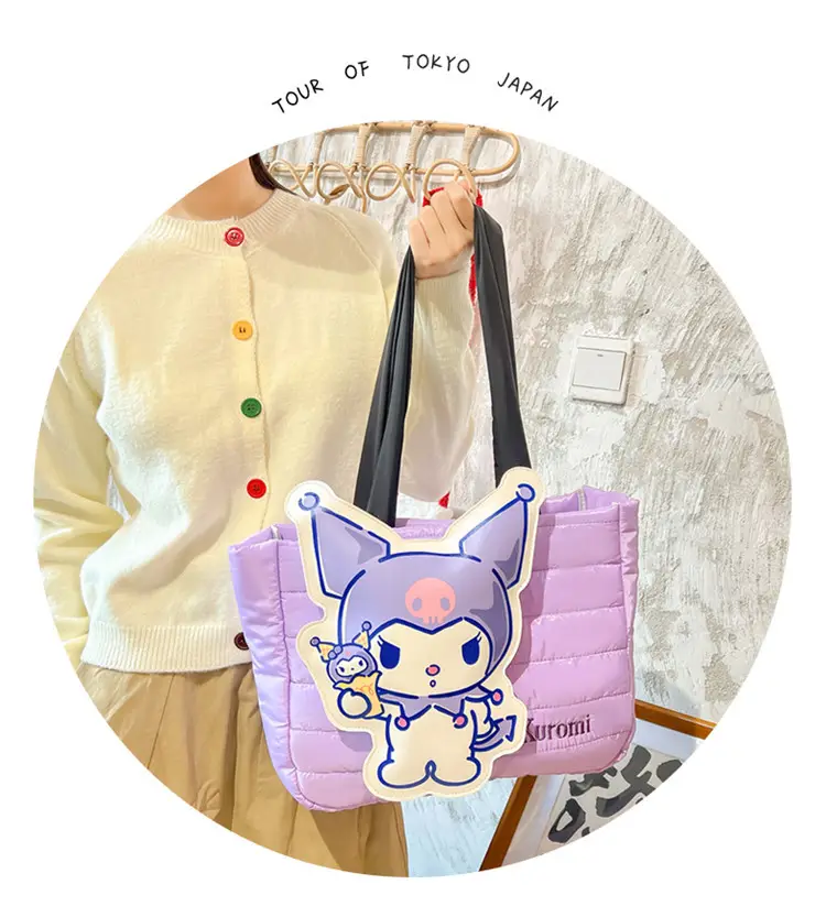 Cute Cartoon Rabbit Shoulder Bag Pink Large Capacity — feature 15