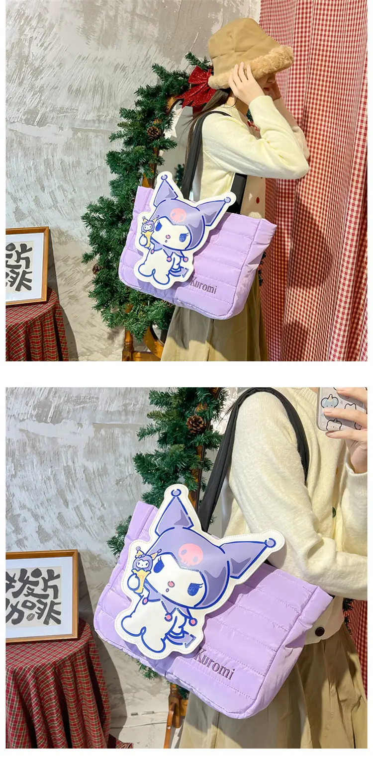 Cute Cartoon Rabbit Shoulder Bag Pink Large Capacity — feature 17