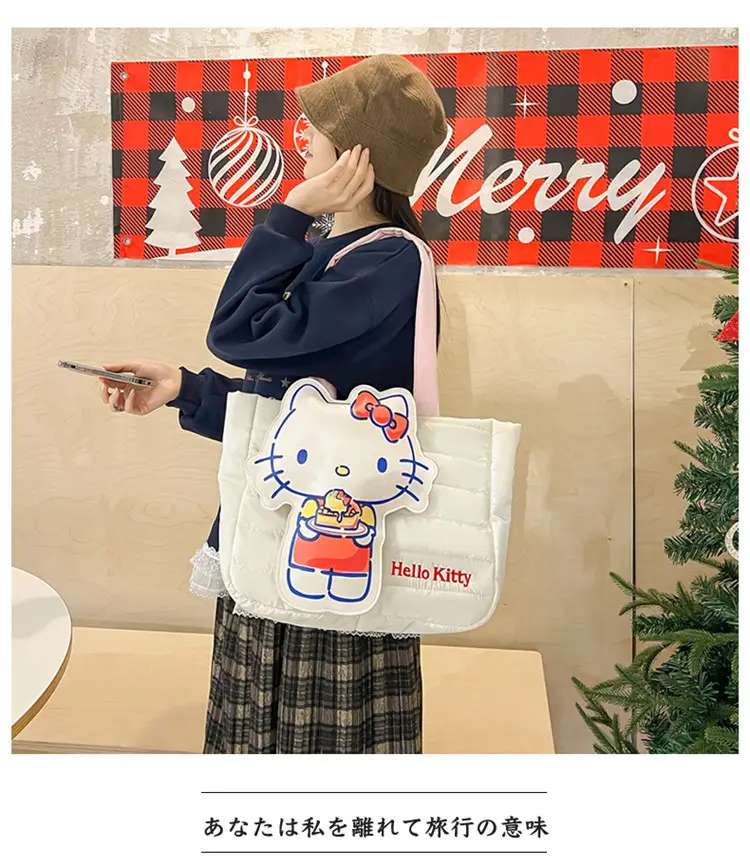 Cute Cartoon Rabbit Shoulder Bag Pink Large Capacity — feature 22