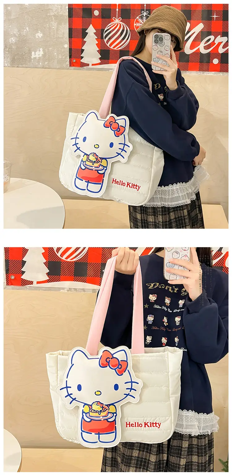 Cute Cartoon Rabbit Shoulder Bag Pink Large Capacity — feature 24