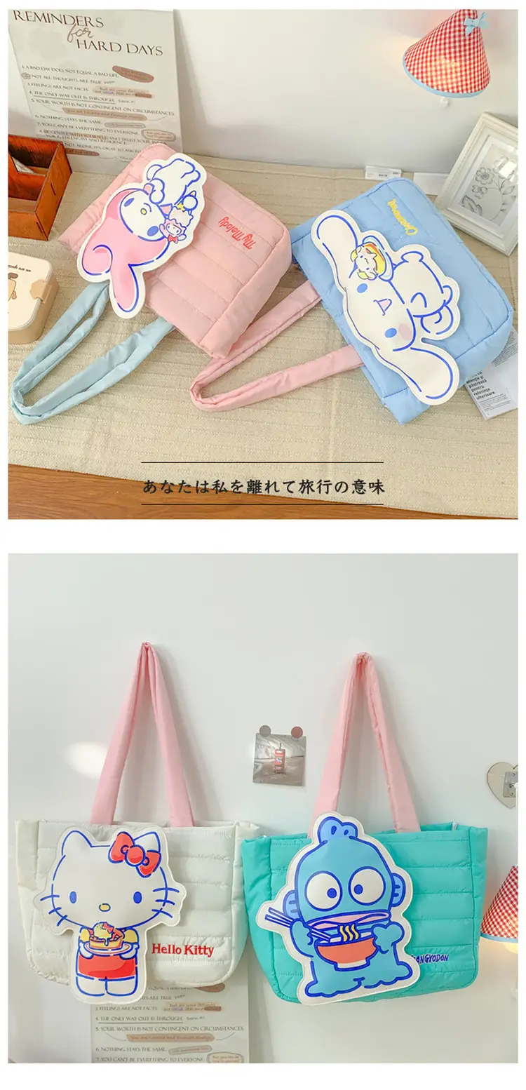 Cute Cartoon Rabbit Shoulder Bag Pink Large Capacity — feature 31