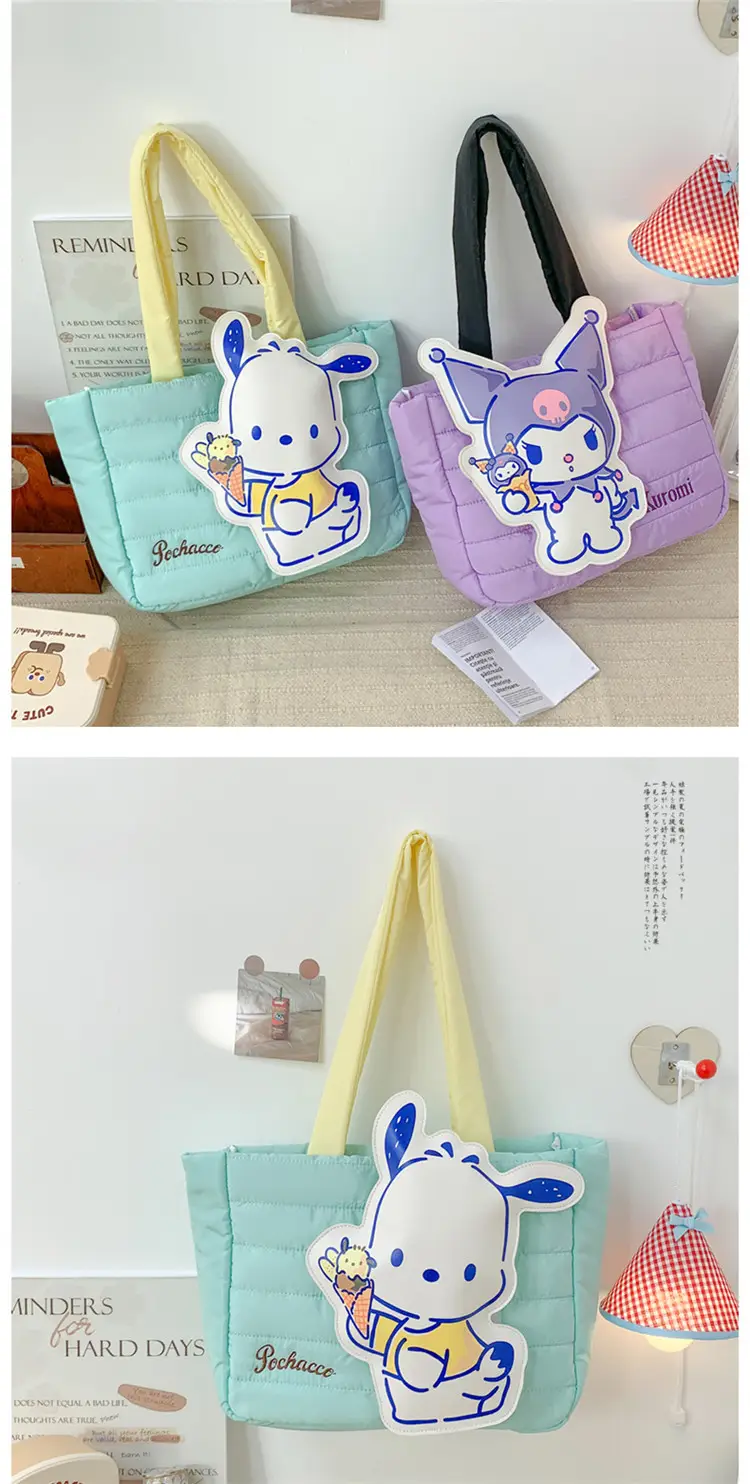 Cute Cartoon Rabbit Shoulder Bag Pink Large Capacity — feature 32