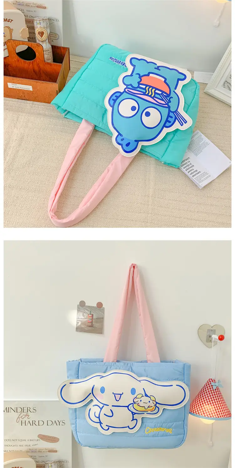Cute Cartoon Rabbit Shoulder Bag Pink Large Capacity — feature 34