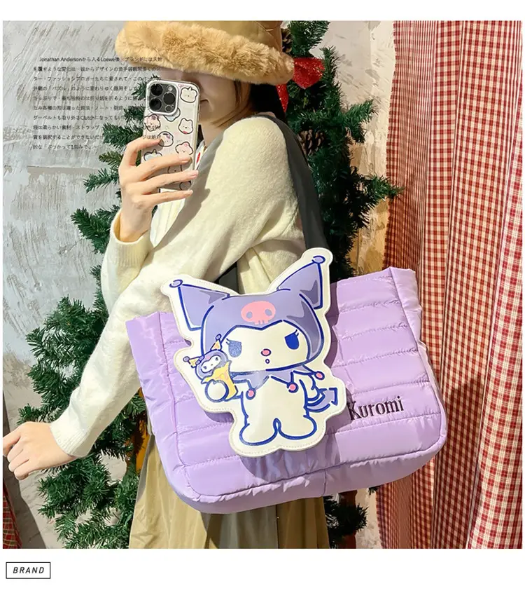 Cute Cartoon Rabbit Shoulder Bag Pink Large Capacity — feature 4