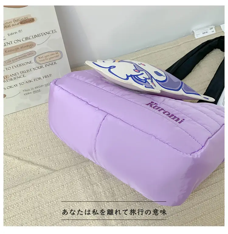 Cute Cartoon Rabbit Shoulder Bag Pink Large Capacity — feature 40