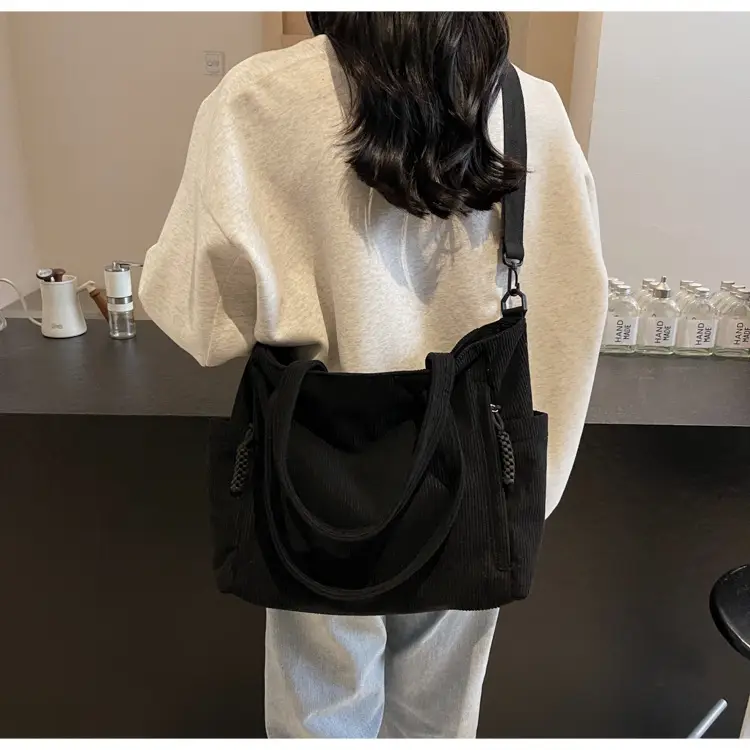 Women's Cream Crossbody Tote Bag Large Capacity Shoulder Commuter — feature 30