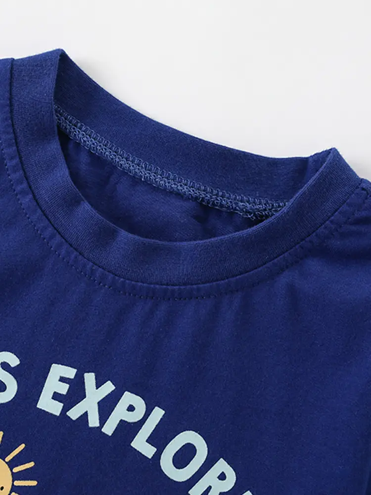 Malwee Boys Blue T-Shirt Let's Explore London Design