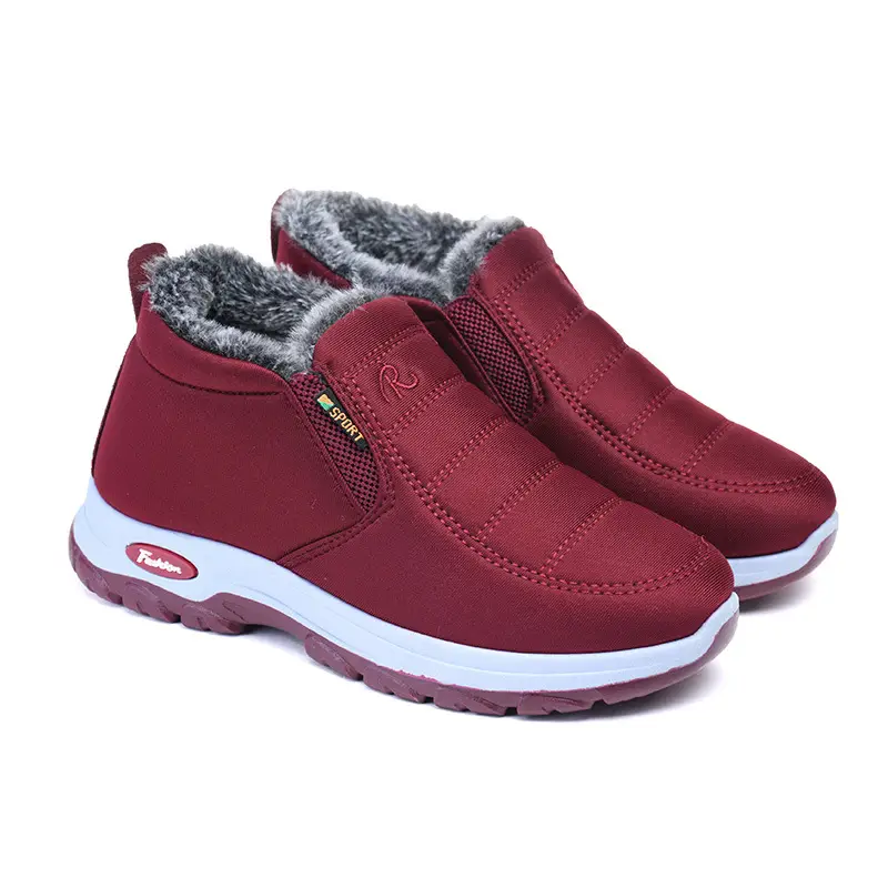 Winter Fleece-Lined Thickened Cotton Shoes for Women, Warm Snow Boots for Middle-Aged and Elderly Mothers, Cross-Border Temu, Non-Slip, Warm, and Comfortable - Image 9