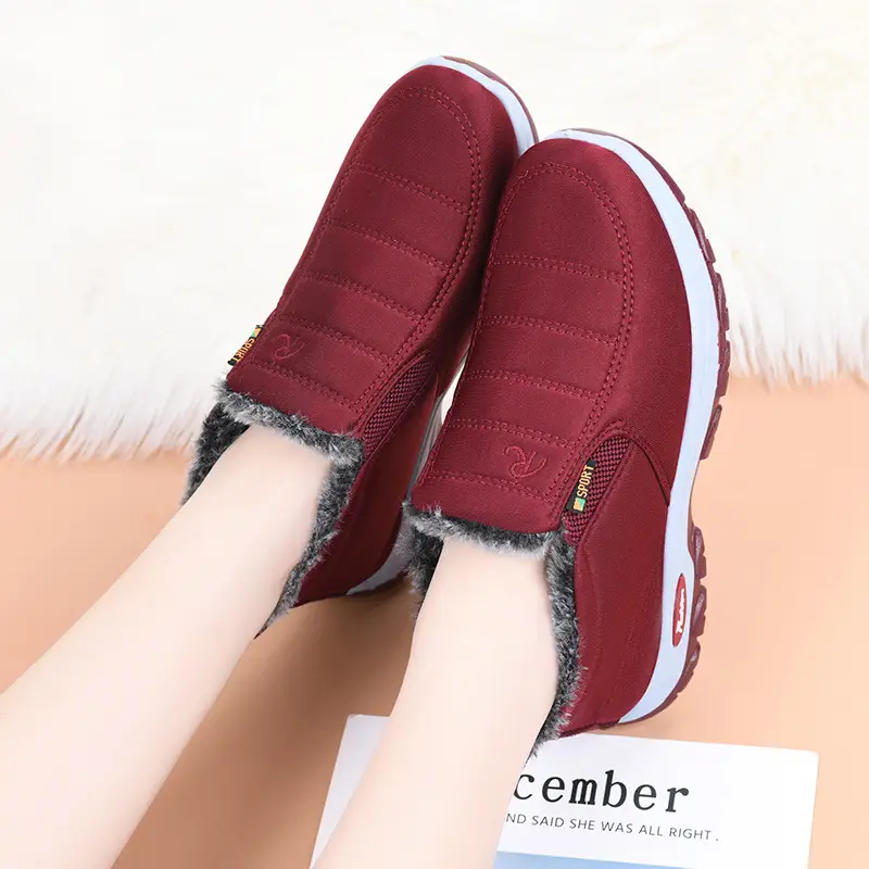 Winter Fleece-Lined Thickened Cotton Shoes for Women, Warm Snow Boots for Middle-Aged and Elderly Mothers, Cross-Border Temu, Non-Slip, Warm, and Comfortable — feature 8