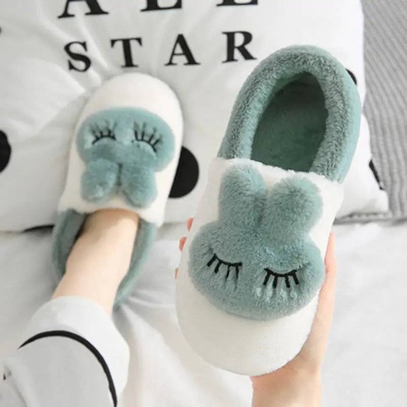 Cotton Slippers Women's Home Bag Heel Indoor Couple's Thick-soled Cotton Shoes Moon Shoes Winter Plush Slippers Home Autumn and Winter - Image 3