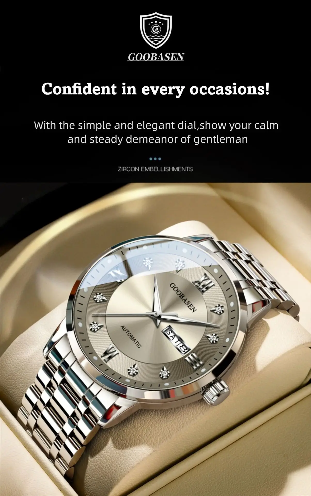 Men's Anti-Mechanical Explosion Watch with High Density Glass & Light Effect — feature 18