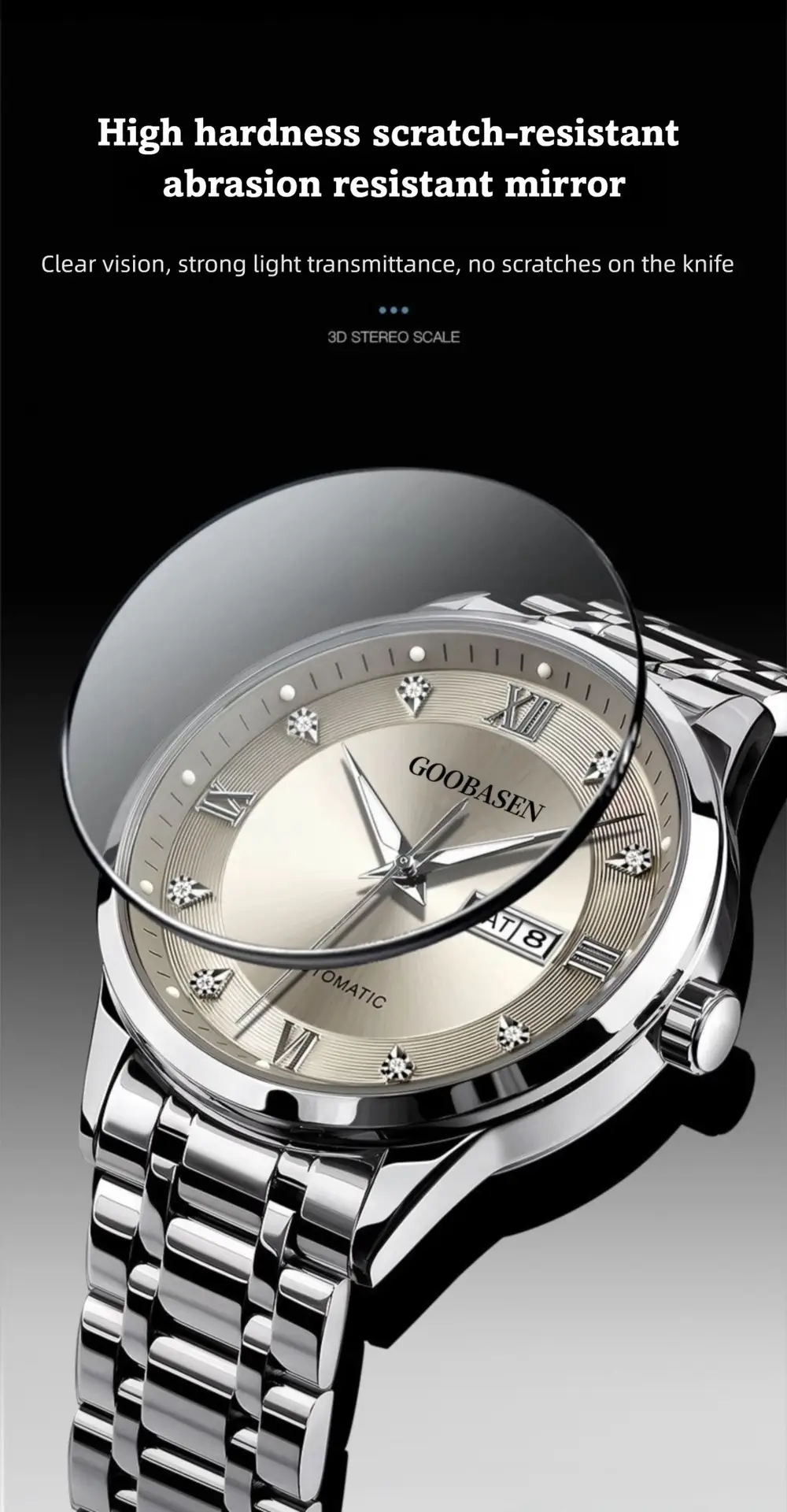 Men's Anti-Mechanical Explosion Watch with High Density Glass & Light Effect — feature 19