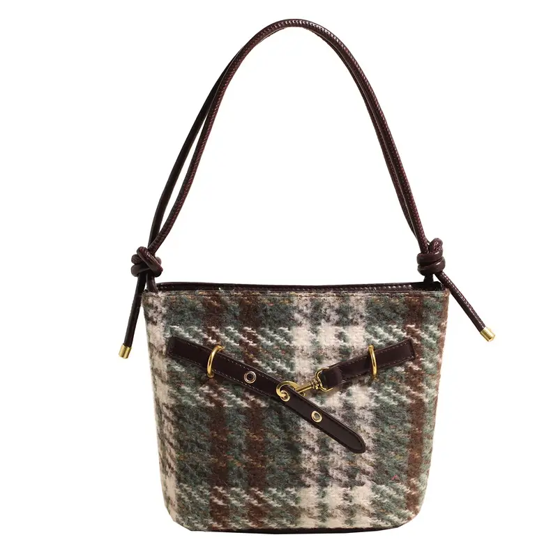 Women's Crossbody Bag Brown Retro Textured 2024 - Image 9
