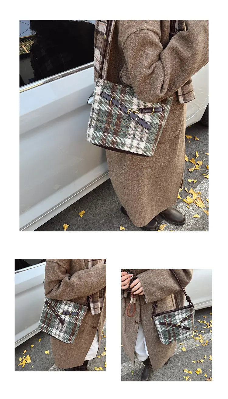 Women's Crossbody Bag Brown Retro Textured 2024 — feature 10