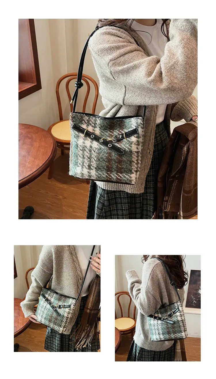 Women's Crossbody Bag Brown Retro Textured 2024 — feature 11