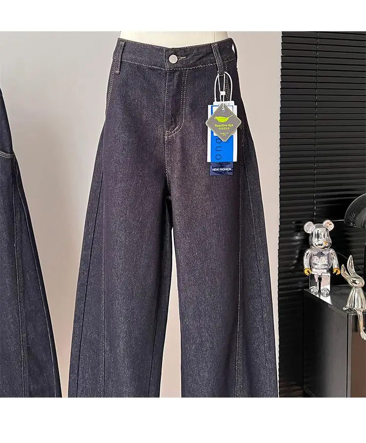Dark Blue High-Waisted Wide Leg Pants for Women — feature 10