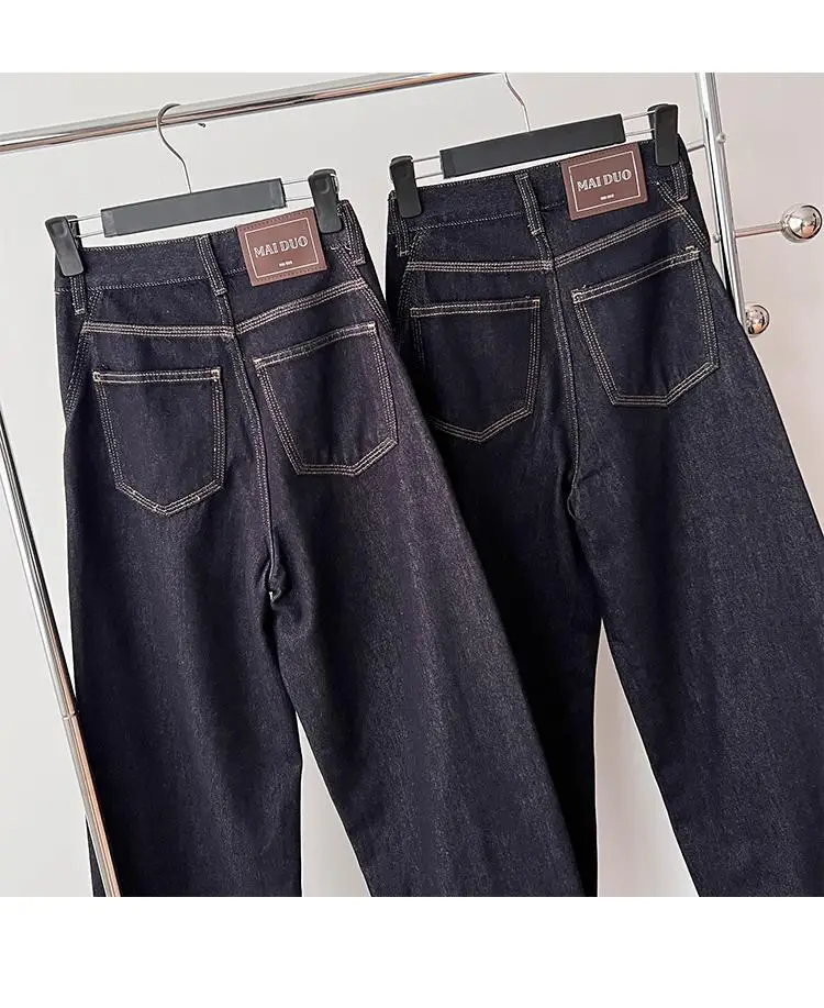 Dark Blue High-Waisted Wide Leg Pants for Women — feature 13