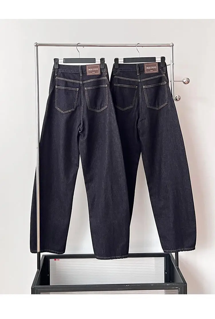 Dark Blue High-Waisted Wide Leg Pants for Women — feature 14
