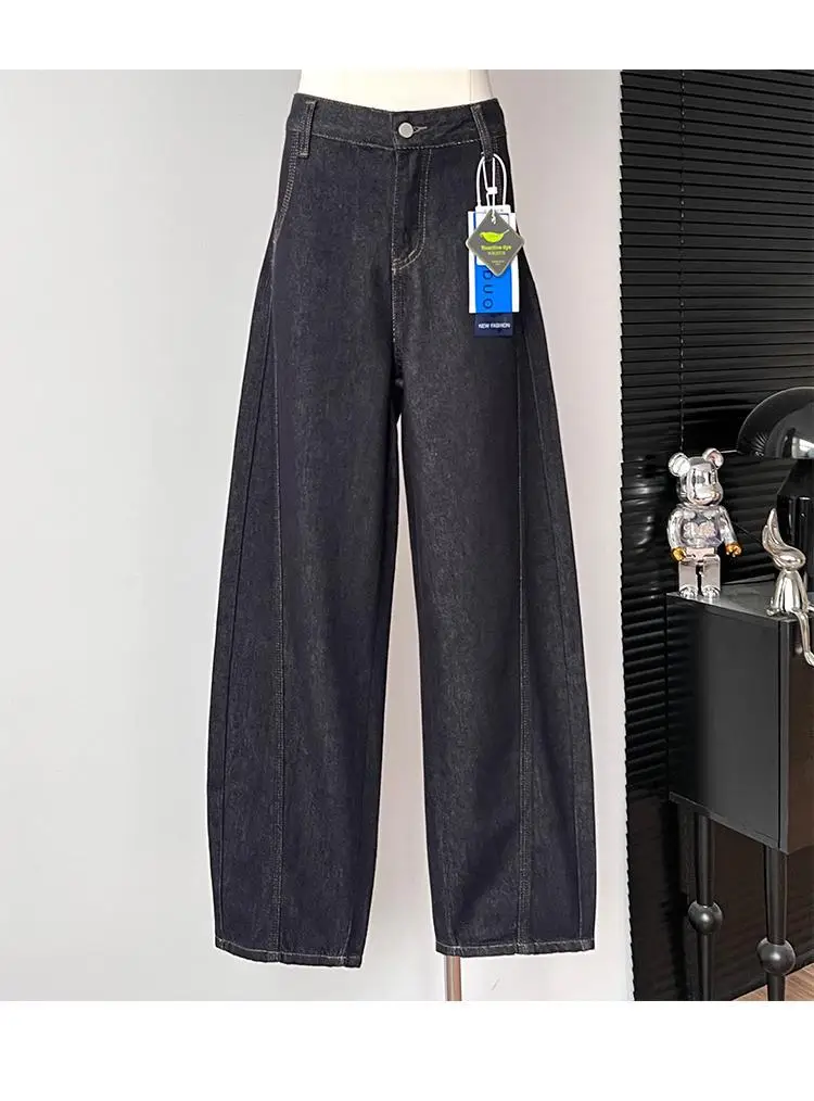 Dark Blue High-Waisted Wide Leg Pants for Women — feature 5