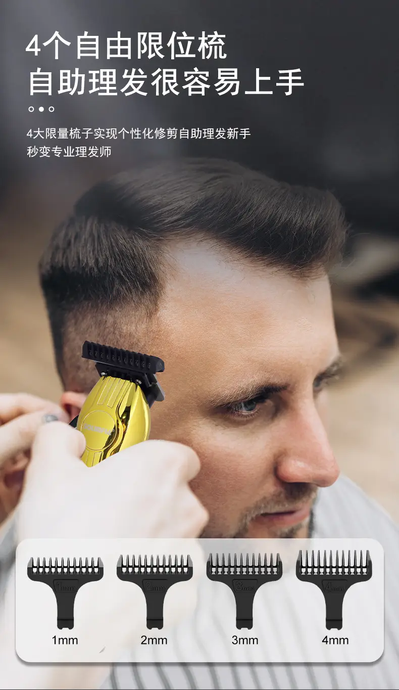 Soulfia Professional Hair Clipper with 6 Blades — feature 11