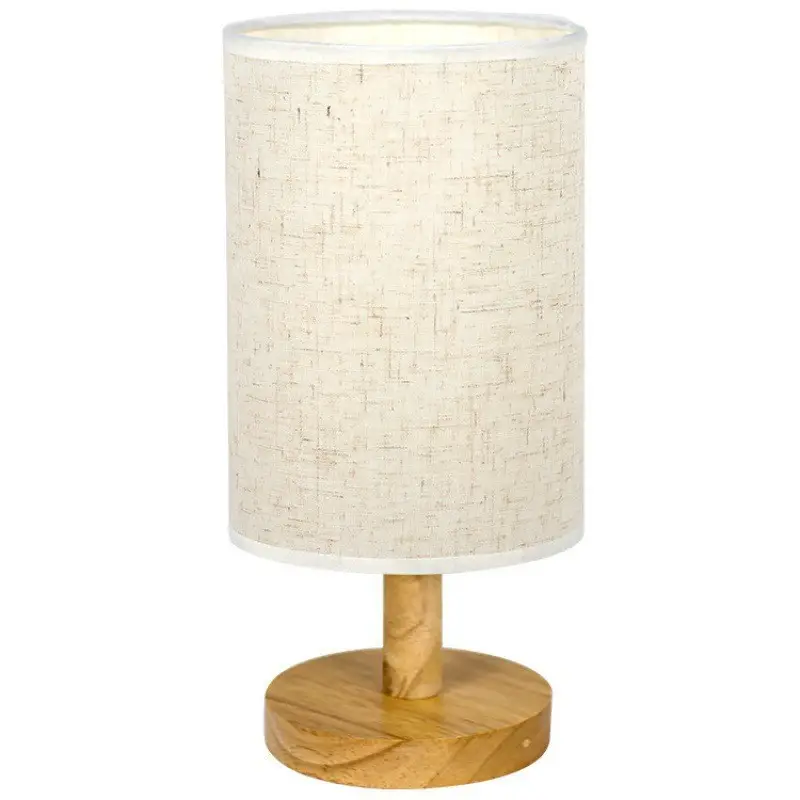 USB Wired Wooden Table Lamp Night Light for Bedroom