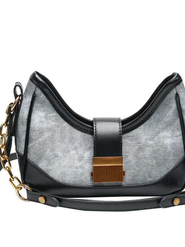 Crossbody Bag White Cream Chain Stitch Shoulder Bag