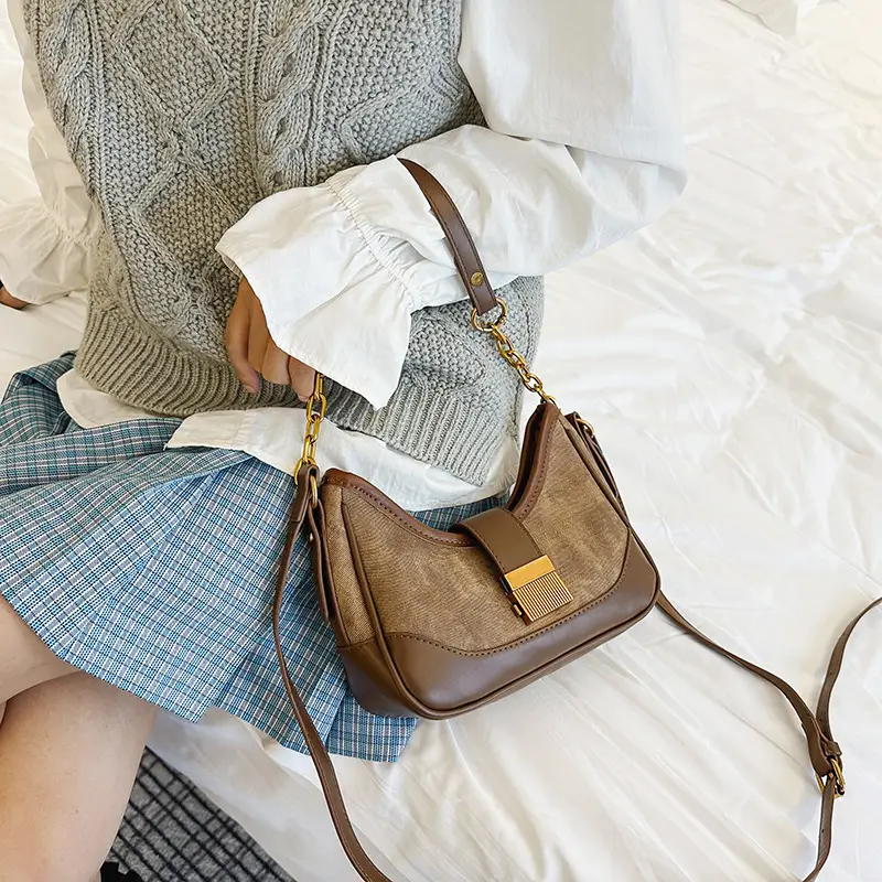 Crossbody Bag White Cream Chain Stitch Shoulder Bag — feature 22
