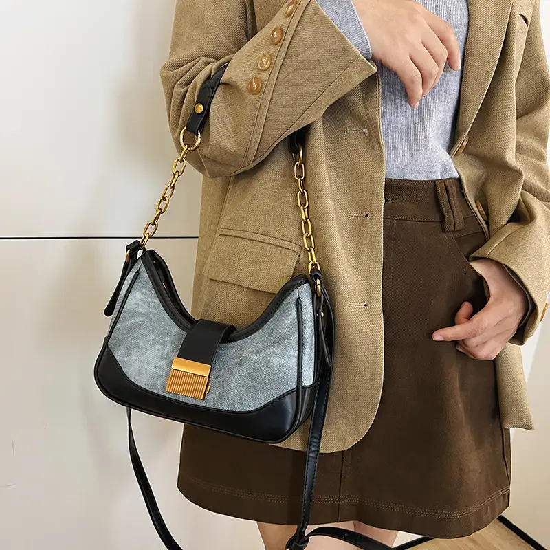 Crossbody Bag White Cream Chain Stitch Shoulder Bag — feature 26