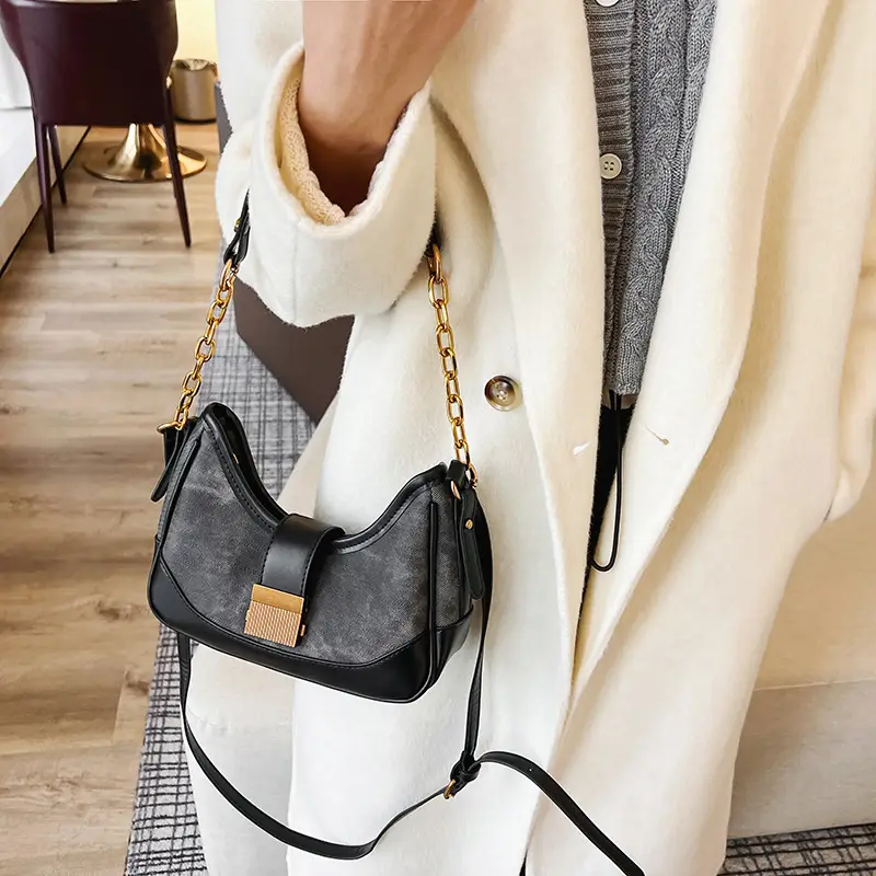 Crossbody Bag White Cream Chain Stitch Shoulder Bag — feature 29