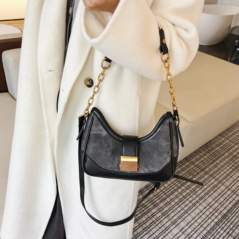 Crossbody Bag White Cream Chain Stitch Shoulder Bag — feature 30