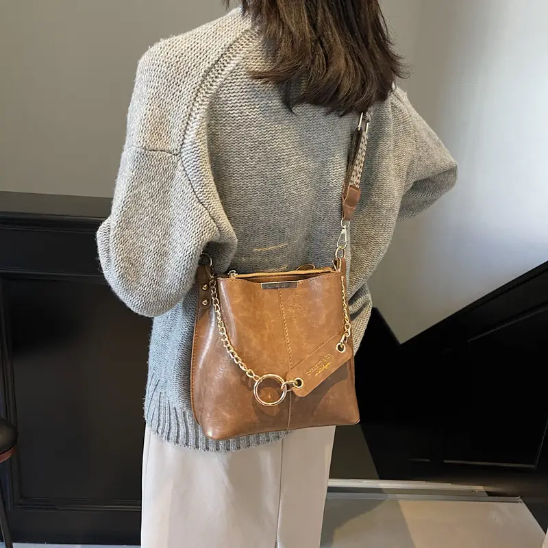 Korean Style Leather Satchel Bag for Women - Image 6