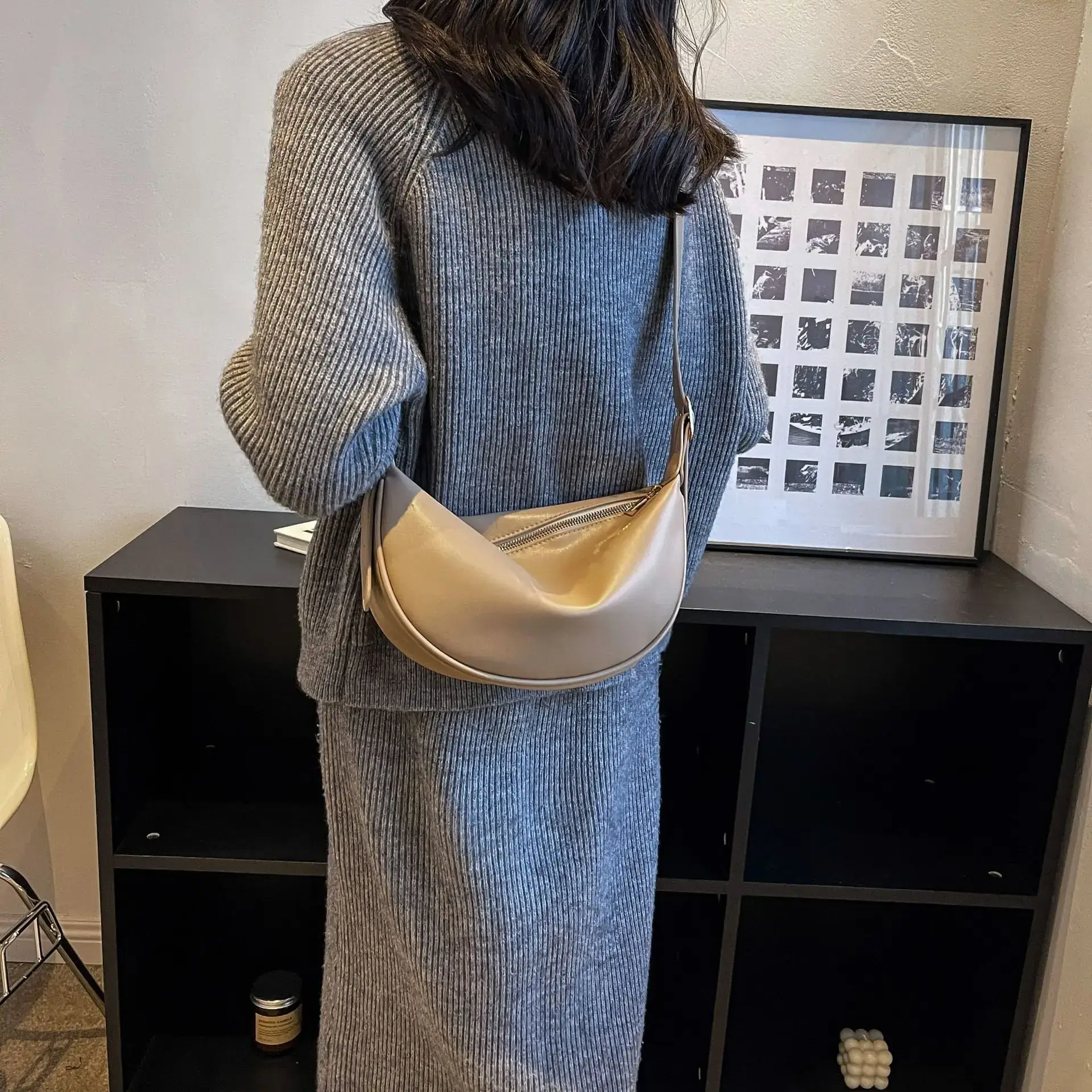 One Shoulder Underarm Bag Women's Beige 2024 — feature 48