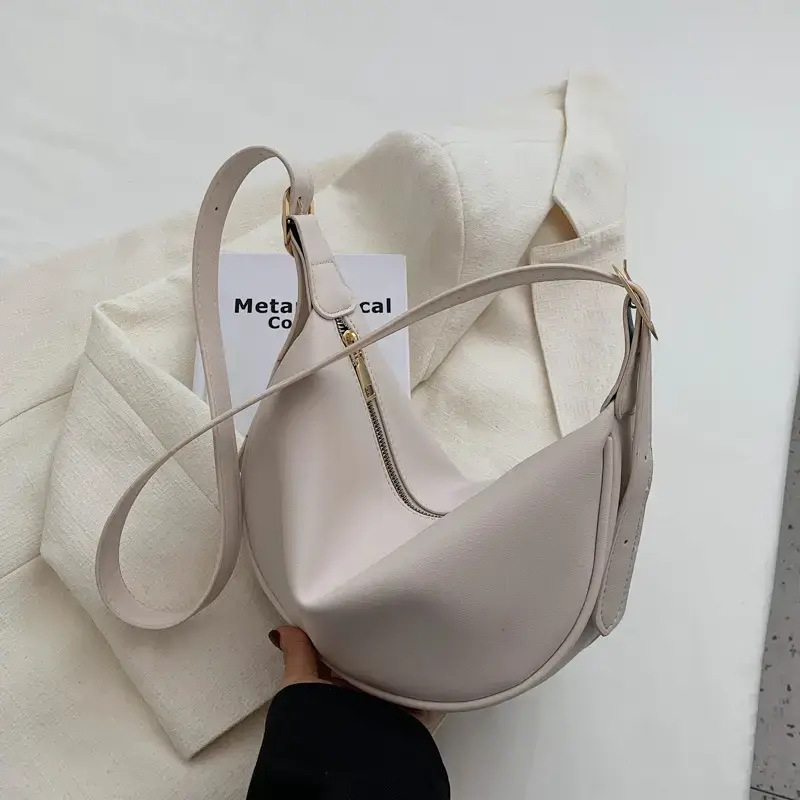 One Shoulder Underarm Bag Women's Beige 2024 - Image 4