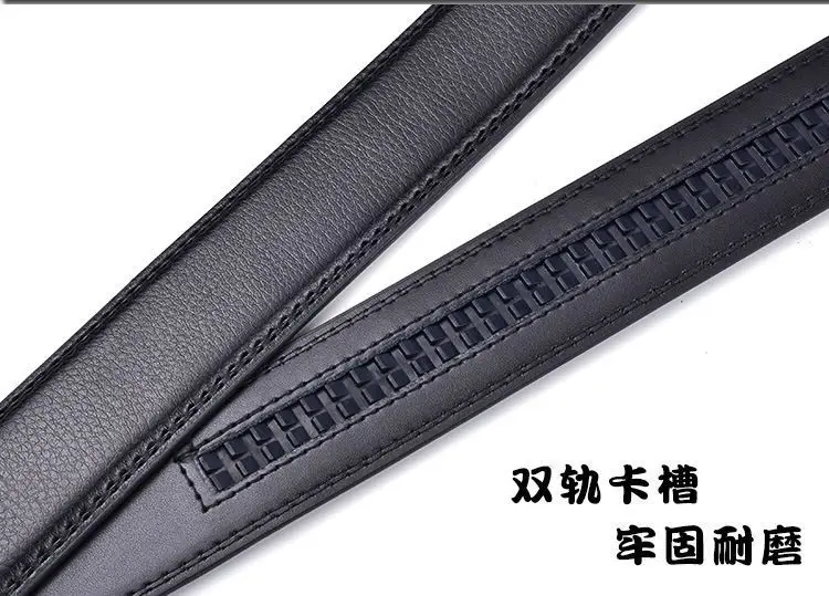 Men's Black Leather Belt with Silver Buckle — feature 7