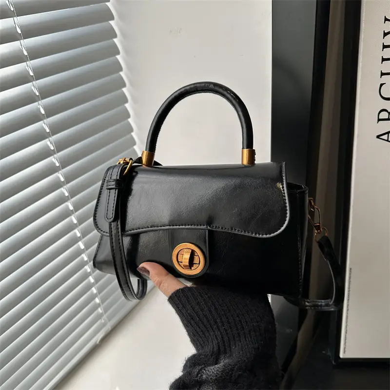 Women's Red Leather Shoulder Bag 2024 New Style - Image 7
