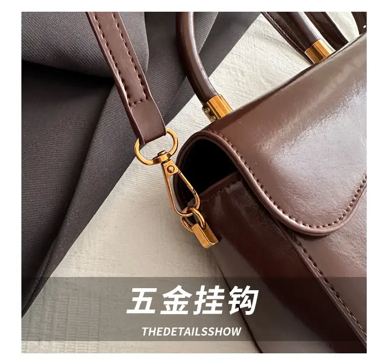 Women's Red Leather Shoulder Bag 2024 New Style — feature 4