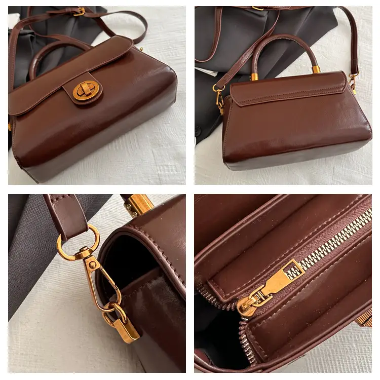 Women's Red Leather Shoulder Bag 2024 New Style — feature 8