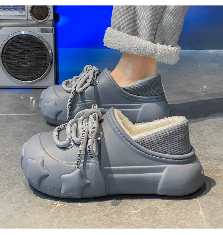 Men's Fleece Winter Slippers Green Warm Winter — feature 16