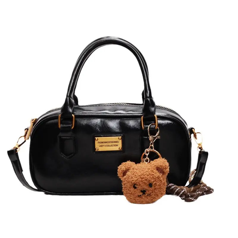2025 Red Leather Crossbody Bag with Tassel - Image 9