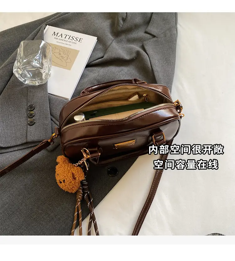 2025 Red Leather Crossbody Bag with Tassel — feature 10
