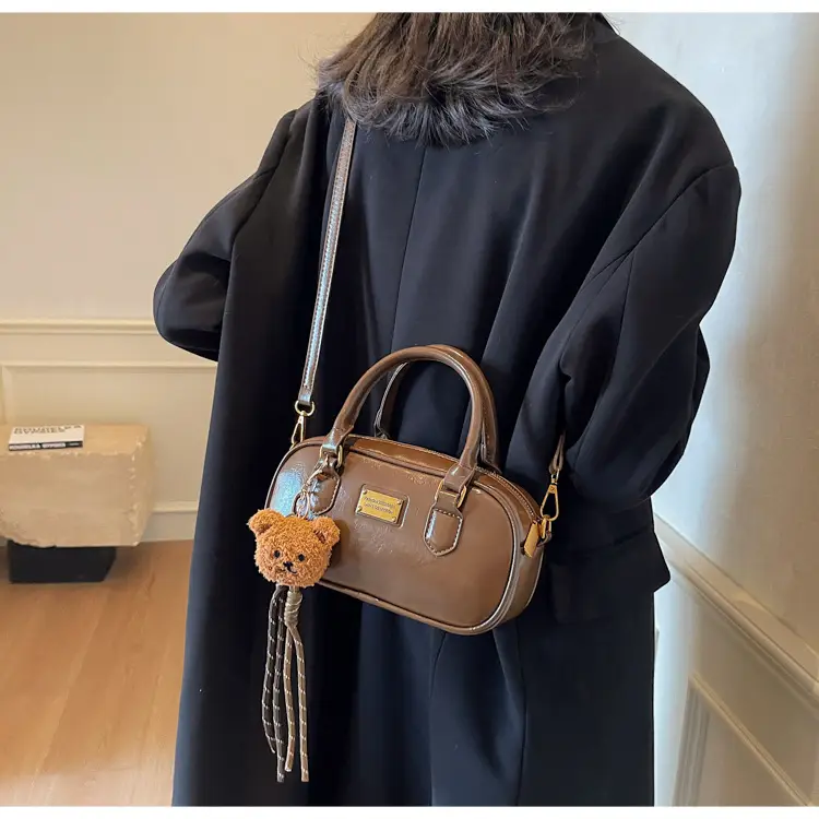 2025 Red Leather Crossbody Bag with Tassel — feature 30