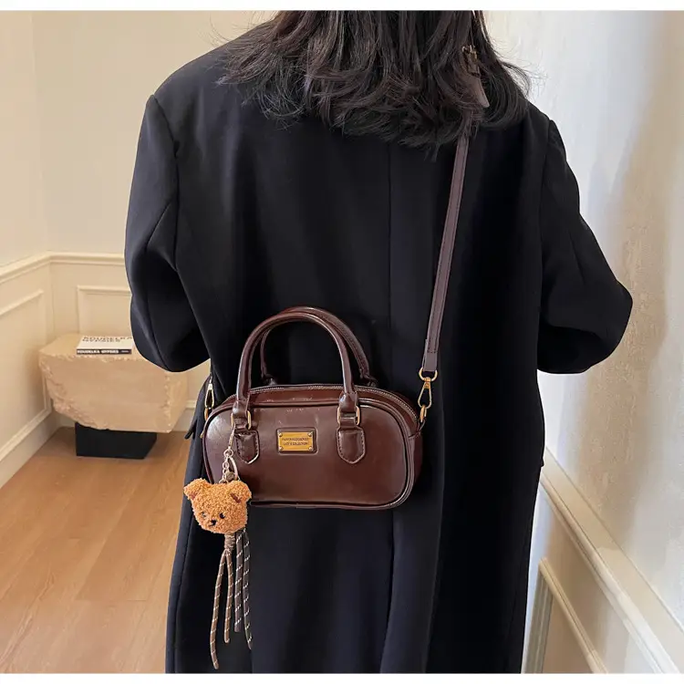 2025 Red Leather Crossbody Bag with Tassel — feature 33