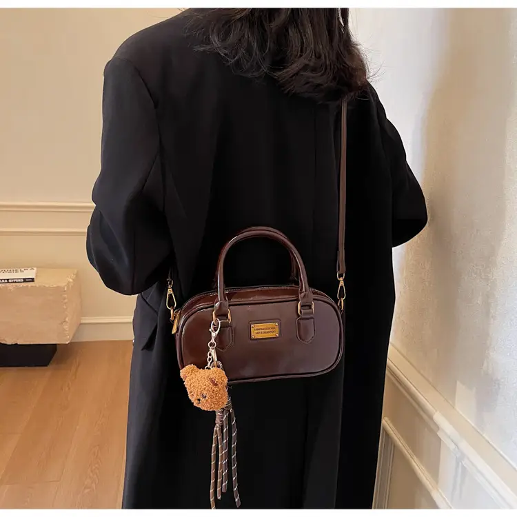 2025 Red Leather Crossbody Bag with Tassel — feature 34