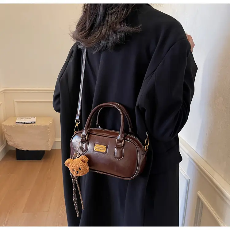 2025 Red Leather Crossbody Bag with Tassel — feature 35