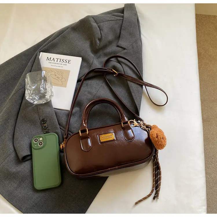 2025 Red Leather Crossbody Bag with Tassel — feature 39