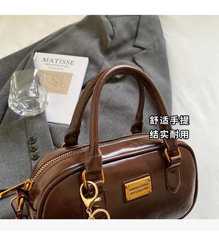 2025 Red Leather Crossbody Bag with Tassel — feature 7