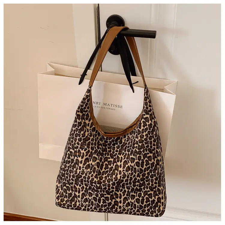 Women Leopard Print Shoulder Tote Bag 2024 Winter — feature 23