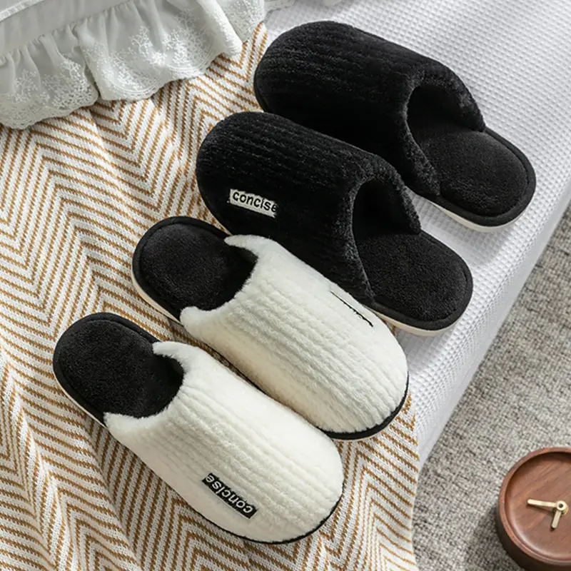 Cotton Slippers Pink Warm Women Winter Fur - Image 31